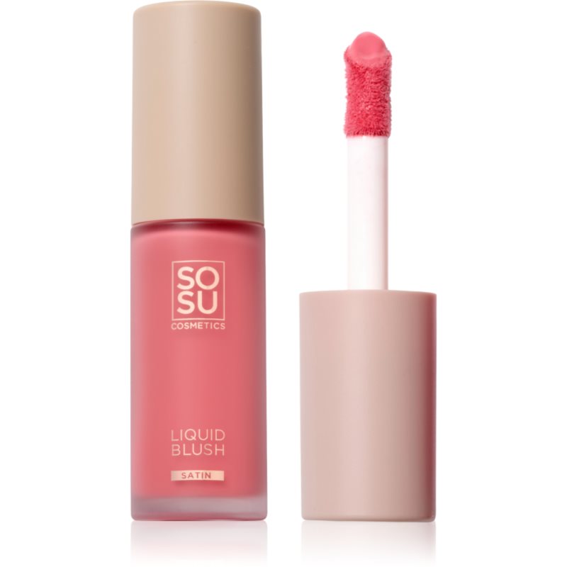SOSU Cosmetics Liquid Blush Satin fard de obraz lichid culoare Pink Pop 9 ml