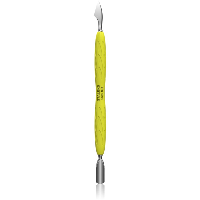Staleks Uniq Gummy Yellow Un instrument pentru împingerea și îndepărtarea cuticulă de unghii 1 buc