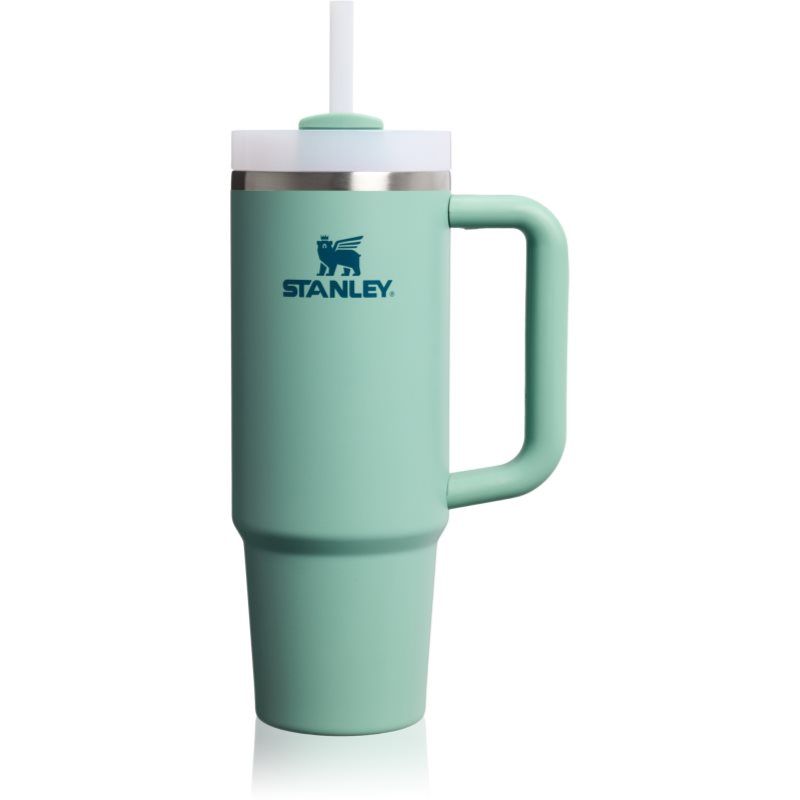 Stanley Quencher H2.O FlowState™ Tumbler pahar din oțel inoxidabil cu pai medium Spring Green 890 ml