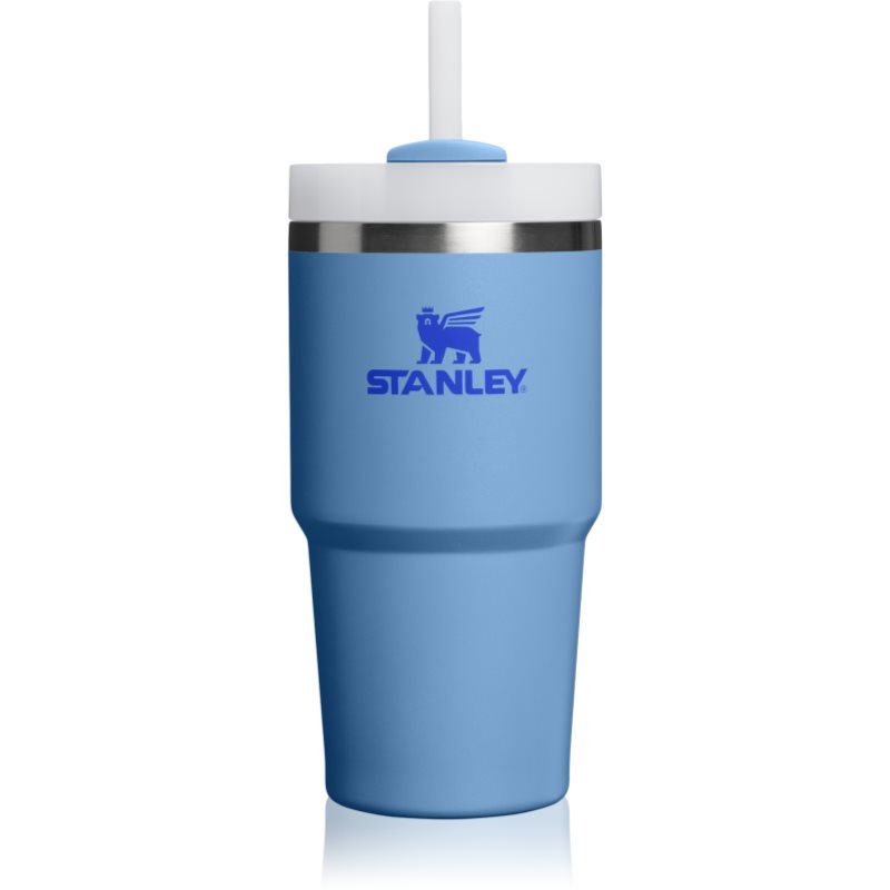 Stanley Quencher H2.O FlowState™ Tumbler pahar din oțel inoxidabil cu pai mic Blue Sky 590 ml