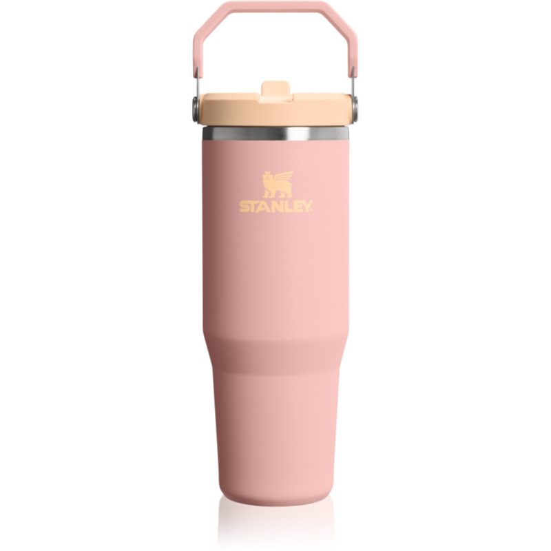 Stanley IceFlow™ Flip Straw 2.0 Tumbler sticlă termos din oțel inoxidabil Peach Rose 890 ml