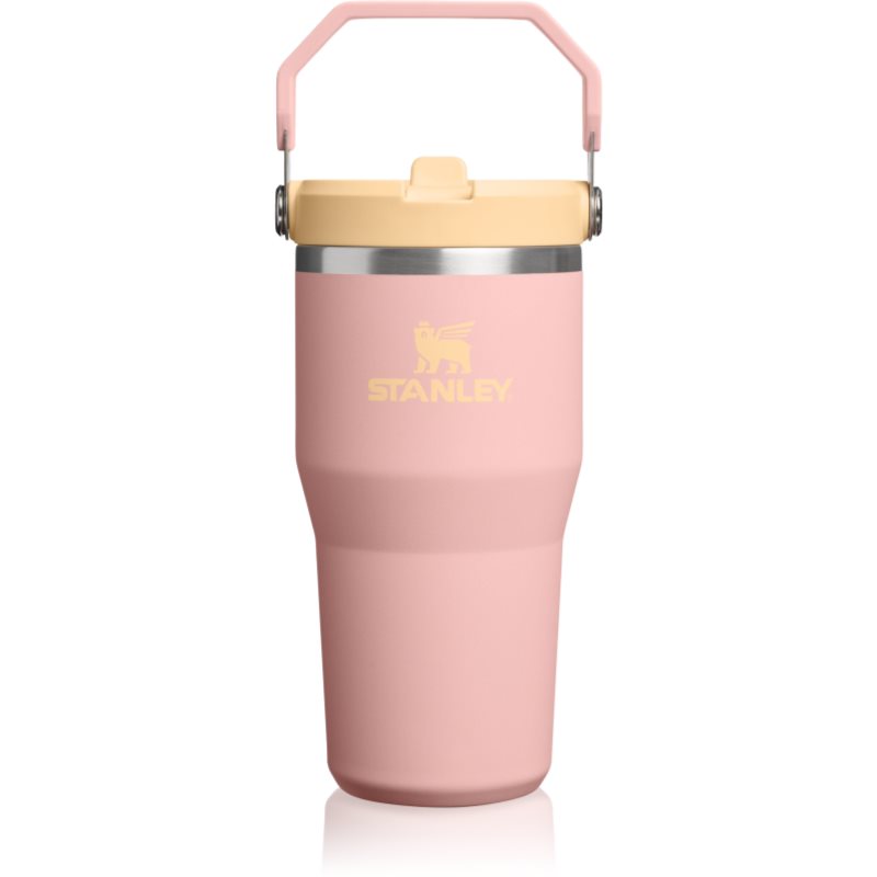 Stanley IceFlow™ Flip Straw 2.0 Tumbler sticlă termos din oțel inoxidabil Peach Rose 590 ml