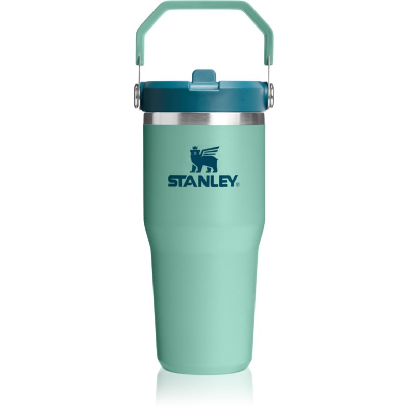 Stanley IceFlow™ Flip Straw 2.0 Tumbler sticlă termos din oțel inoxidabil Spring Green 410 ml
