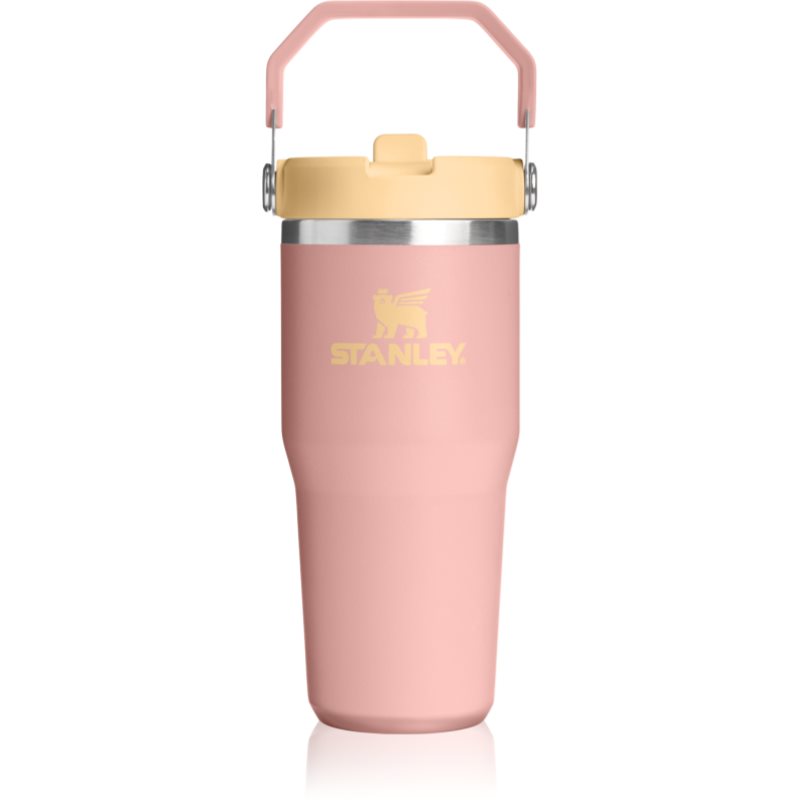 Stanley IceFlow™ Flip Straw 2.0 Tumbler sticlă termos din oțel inoxidabil Peach Rose 410 ml