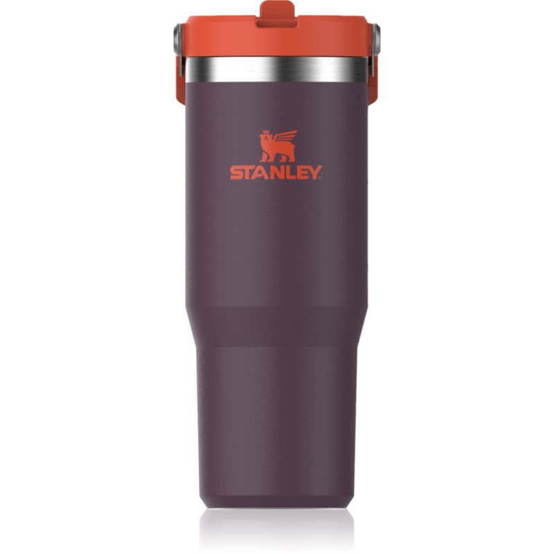 Stanley IceFlow™ Flip Straw Tumbler sticlă inoxidabilă pentru apă Plum 890 ml