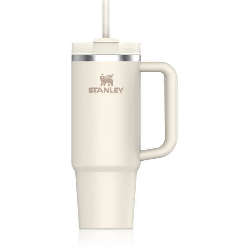Stanley Quencher H2.O FlowState™ Tumbler pahar din oțel inoxidabil cu pai Cream 890 ml