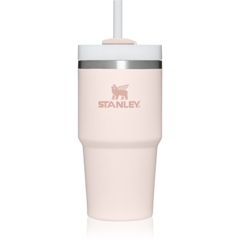 Stanley Quencher H2.O FlowState™ Tumbler pahar din oțel inoxidabil cu pai mic Rose Quartz 600 ml