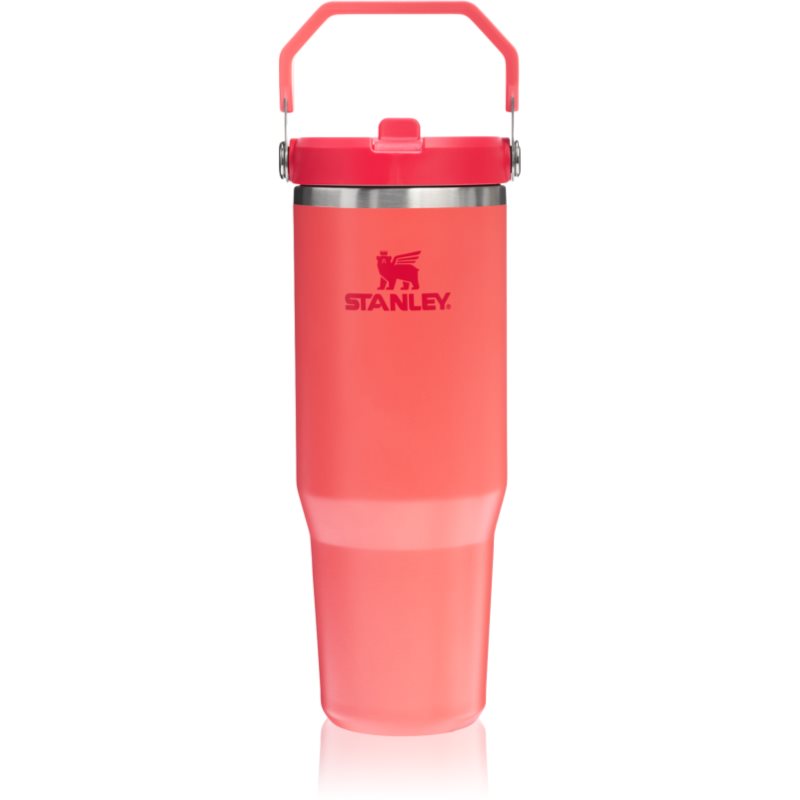 Stanley IceFlow™ Flip Straw Tumbler sticlă inoxidabilă pentru apă Hot Coral 890 ml