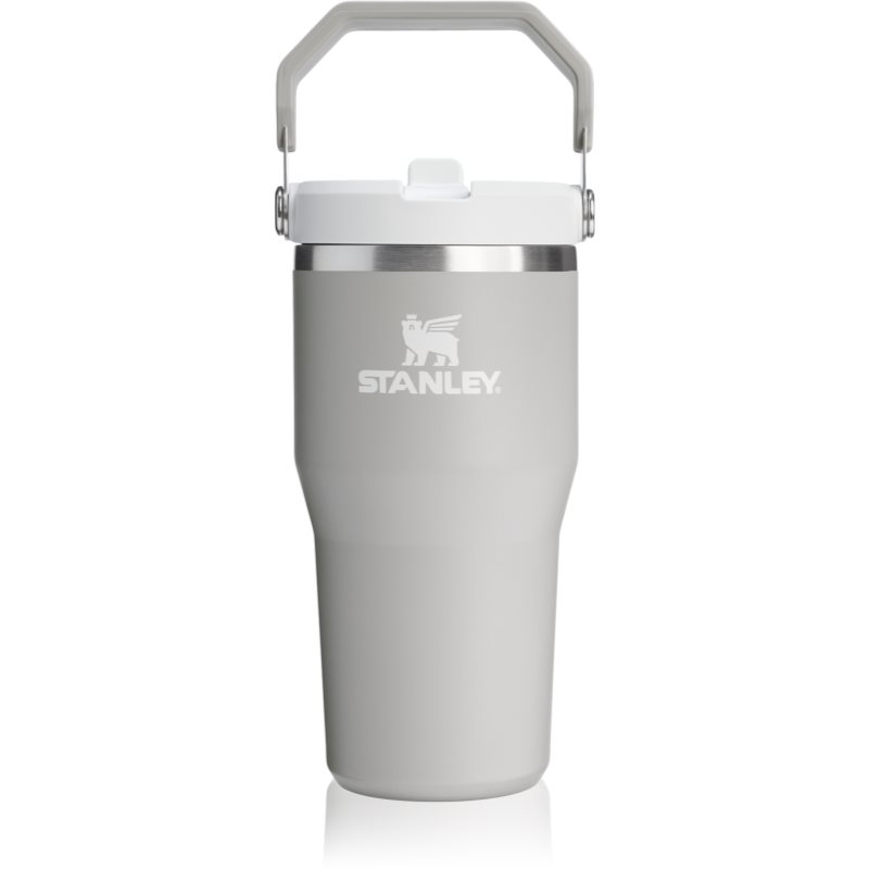 Stanley IceFlow™ Flip Straw Tumbler sticlă inoxidabilă pentru apă Ash 600 ml