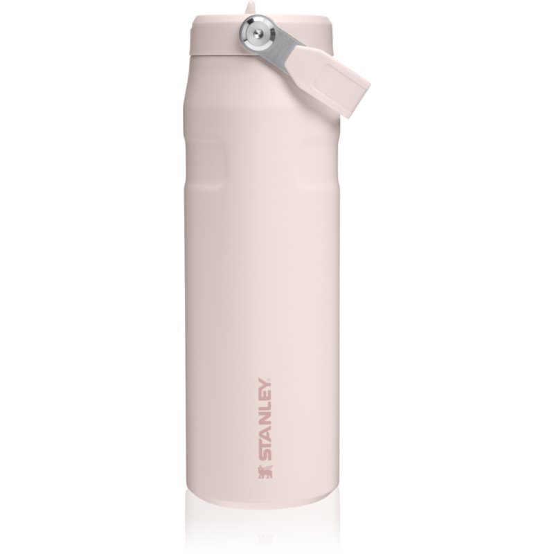 Stanley IceFlow™ Flip Straw Bottle sticlă inoxidabilă pentru apă cu pai Rose Quartz 710 ml