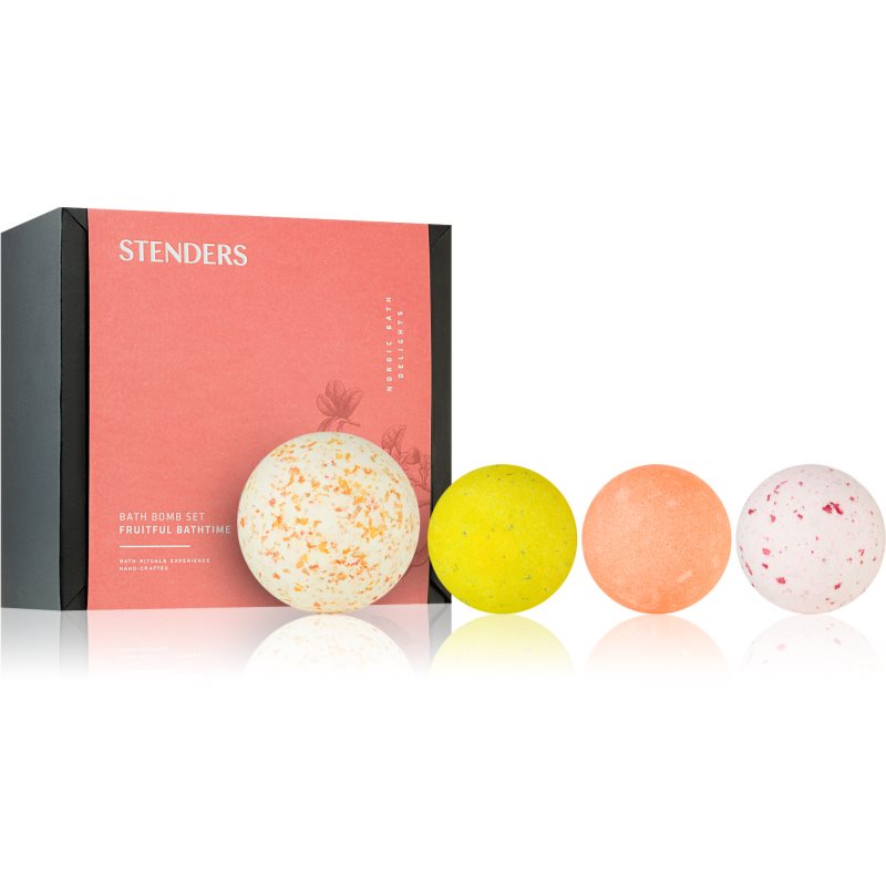 STENDERS Fruitful Bathtime! bombă de baie tip Grapefruit, Cranberry, Citrus Sorbet, Salt 4x120 g