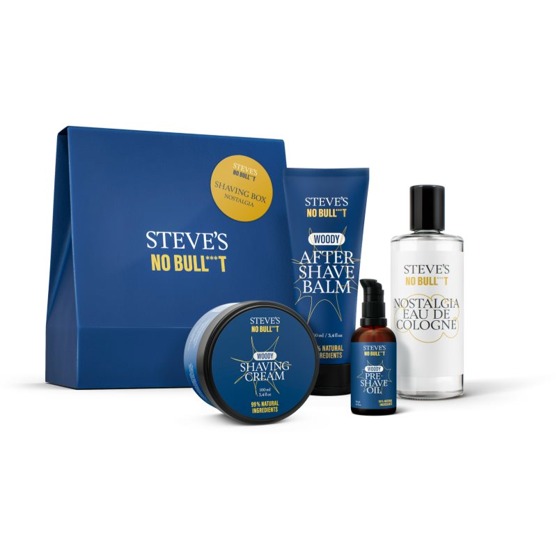 Steve\'s No Bull***t Shaving Box Nostalgia set cadou pentru ras pentru bărbați