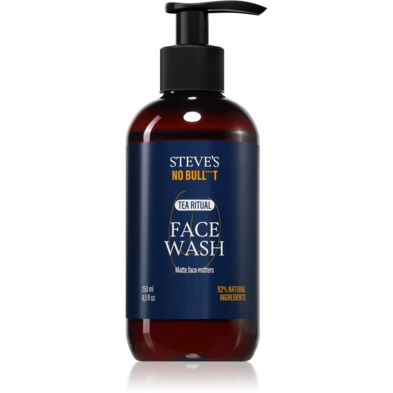 Steve's No Bull***t Tea Ritual Face Wash gel de curățare faciale pentru bărbați 250 ml