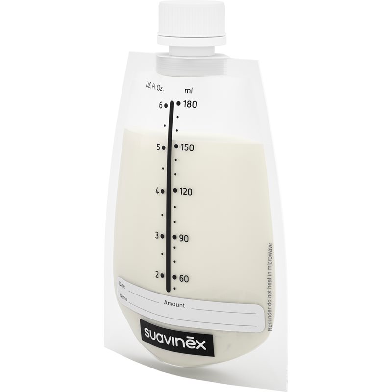 Suavinex Zero Zero Breast Milk Bags săculeți pentru păstrarea laptelui matern 20x180 ml