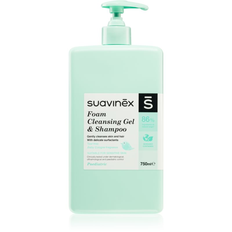Suavinex Foam Cleansing Gel & Shampoo sampon spuma pentru nou-nascuti si copii