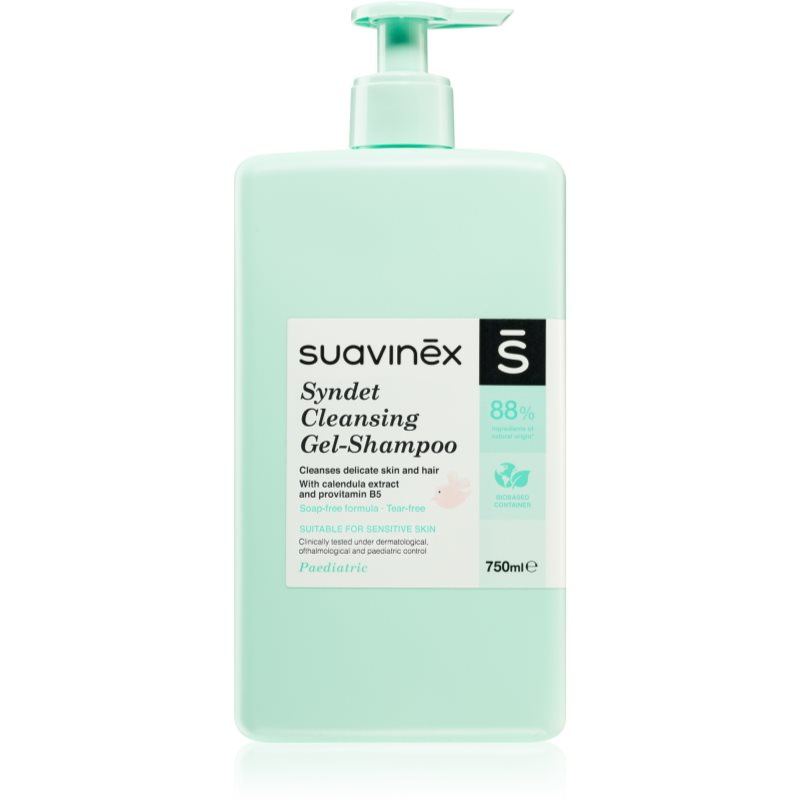 Suavinex Syndet Cleansing Gel-Shampoo sampon pentru copii 2 in 1 0 m+ 750 ml