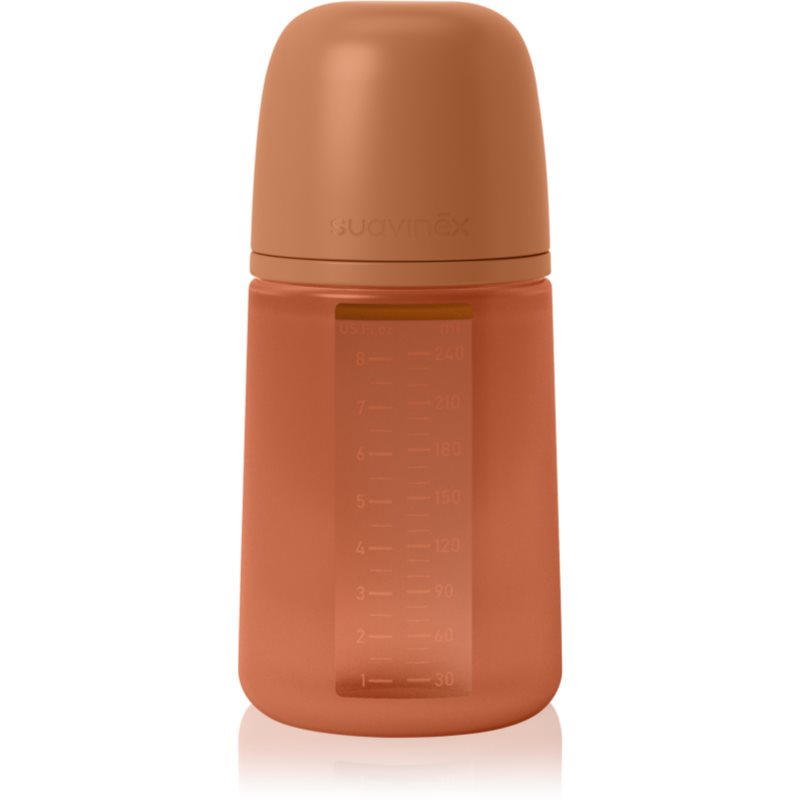 Suavinex Colour Essence SX Pro biberon pentru sugari Medium Flow - Sunset Orange 240 ml