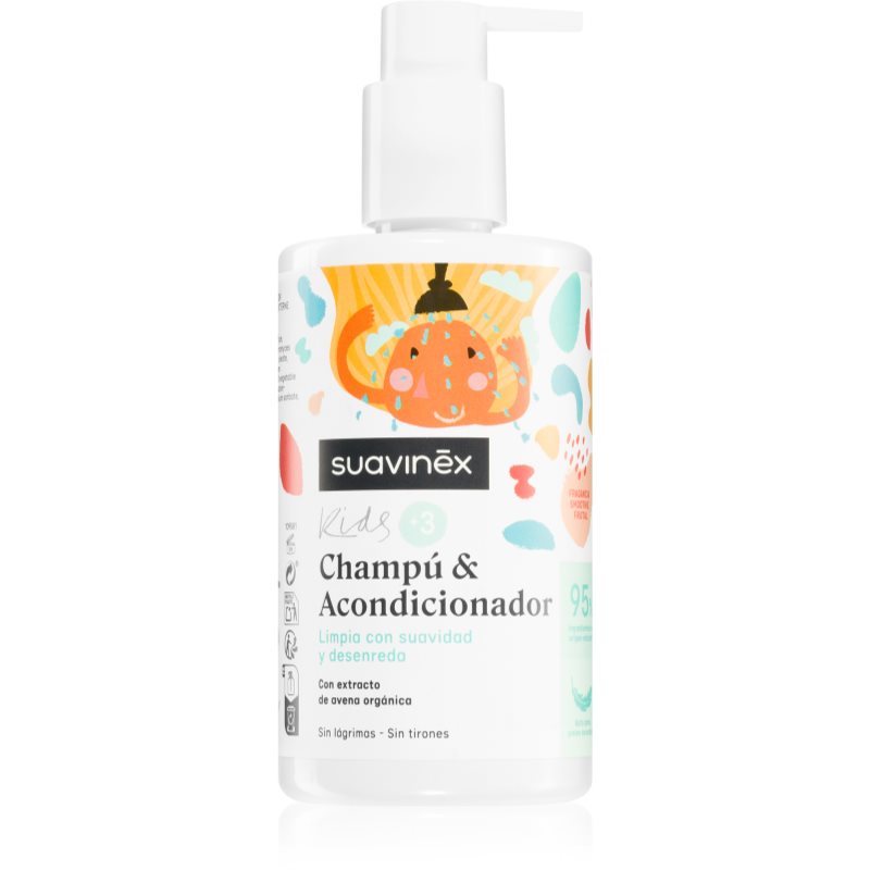 Suavinex Kids Shampoo & Conditioner sampon si balsam 2 in 1 pentru copii 3 y+ 300 ml