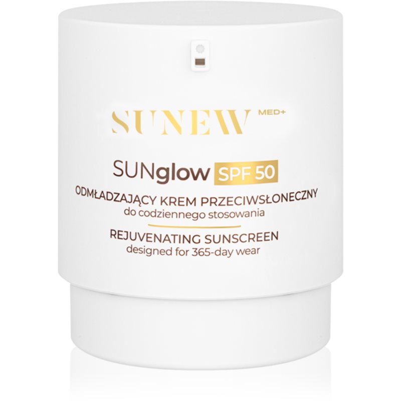 SUNEWMED+ SUNglow Anti-Aging Face Sunscreen SPF 50 cremă pentru plaja cu efect de intinerire SPF 50 50 ml