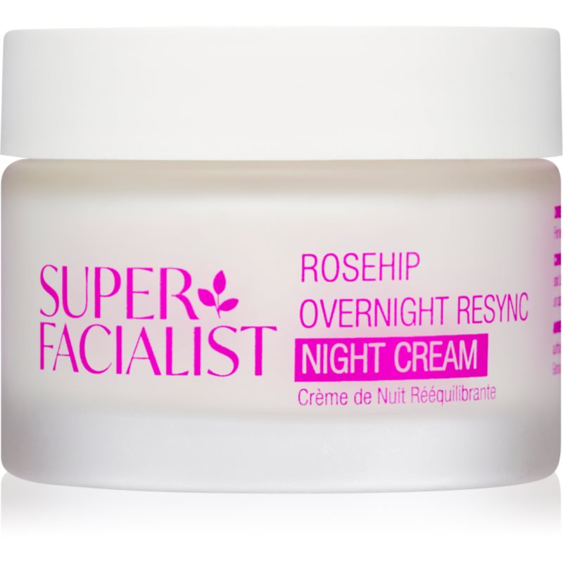 Super Facialist Rosehip Overnight Resync Crema de noapte pentru fermitate si netezire nutritie si hidratare 50 ml Super Facialist Rosehip Overnight Resync Crema de noapte pentru fermitate si netezire nutritie si hidratare 50 ml