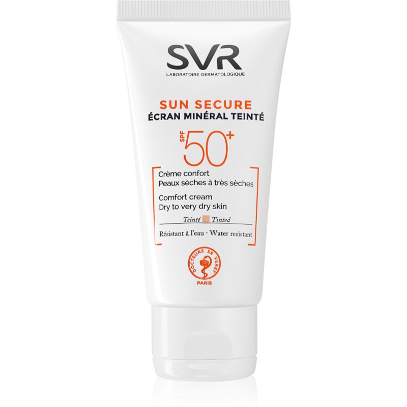 SVR Sun Secure lotiune tonifianta cu minerale pentru piele uscata si foarte uscata SPF 50+ 50 ml