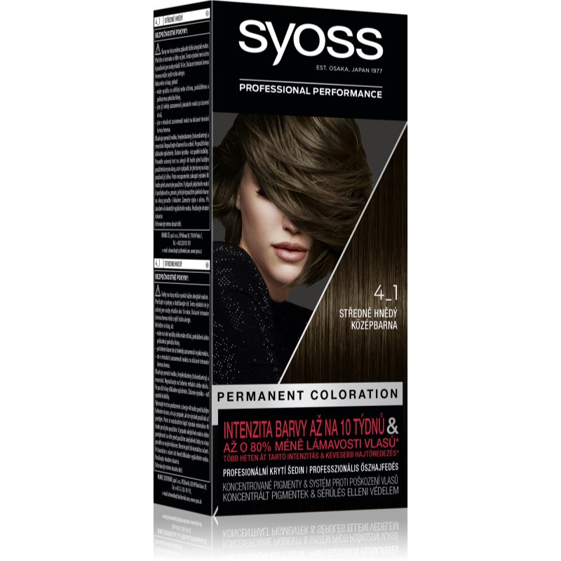 Syoss Permanent Color Culoare permanenta pentru par culoare 4_1 Medium Brown 1 buc