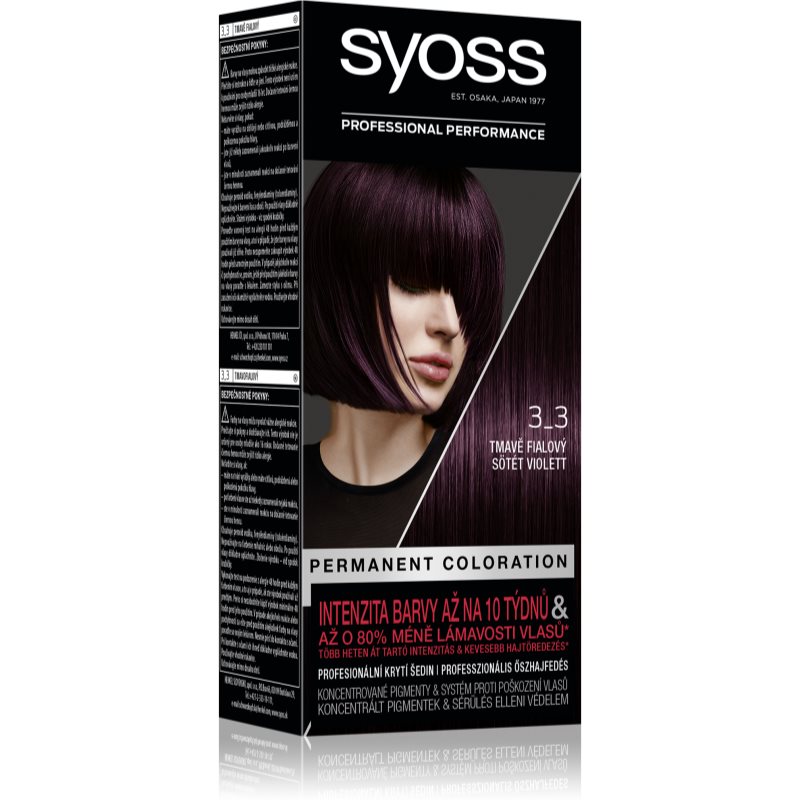 Syoss Color Permanent-Haarfarbe Farbton 3-3 Dark Violet