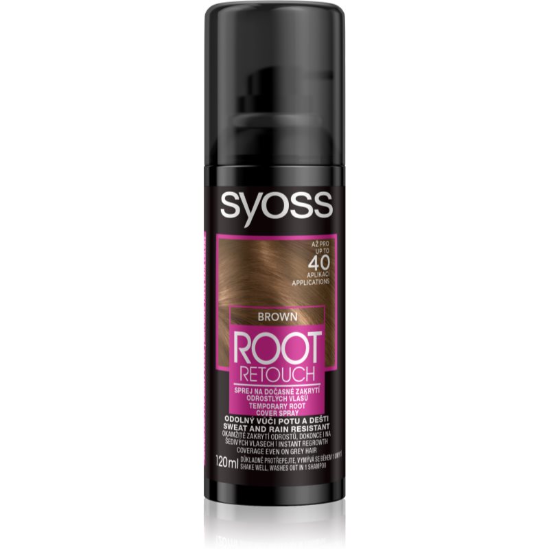 Syoss Root Retoucher culoare de uniformizare pentru rădăcini Spray culoare Brown 120 ml