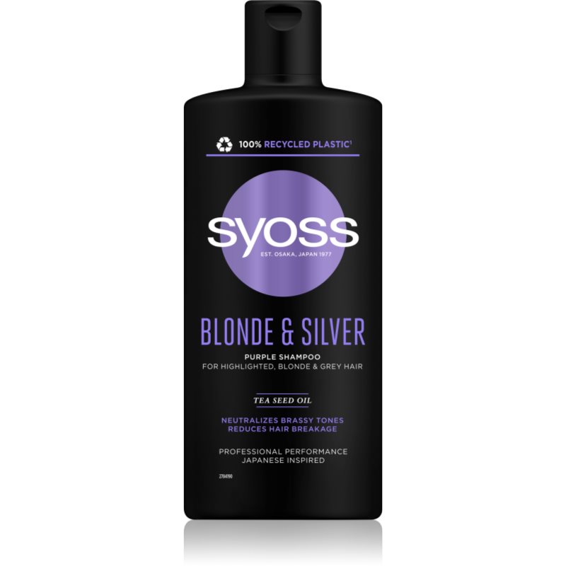 Syoss Intense Blonde sampon violet pentru părul blond şi gri 440 ml