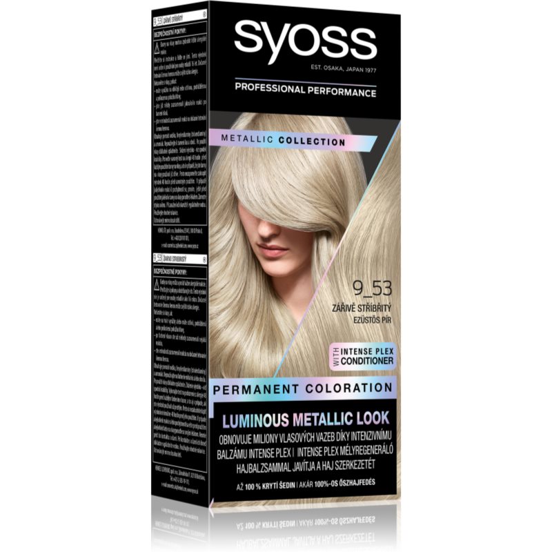 Syoss Permanent Color Metallic Collection Culoare permanenta pentru par culoare 9-53 Silver Blush 1 buc