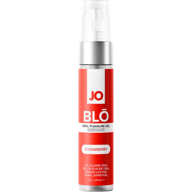 System JO BLŌ Oral Pleasure Gel gel racoritor pentru penis Strawberry 30 ml