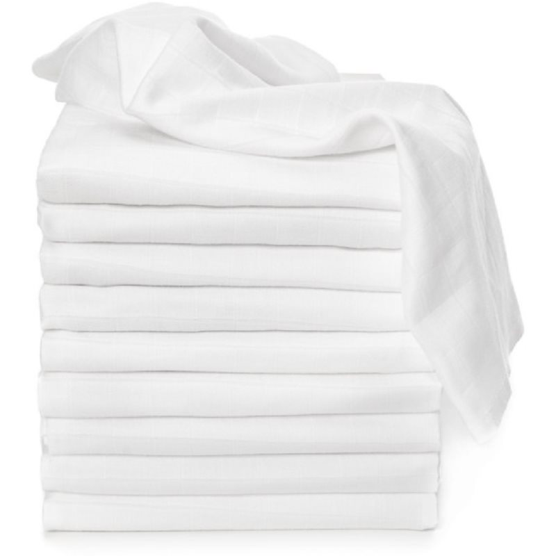 T-TOMI TETRA Cloth Diapers HIGH QUALITY White scutece textile White 70x70 cm 10 buc