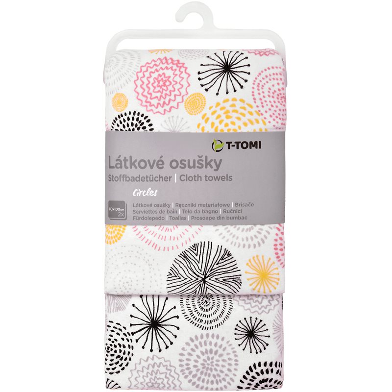 T-TOMI Cloth Towels Circles prosop 80x100 cm 2 buc