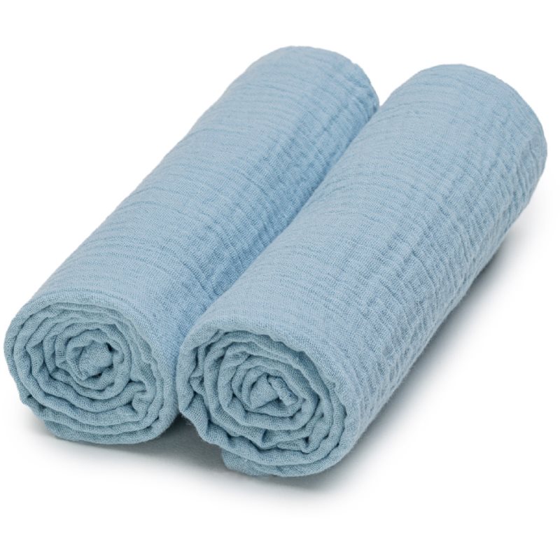 T-TOMI Muslin Diapers Blue scutece textile 65 x 65 cm 2 buc