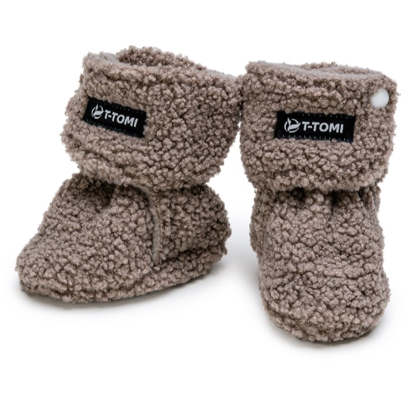 T-TOMI TEDDY Booties Grey botoșei pentru copii
