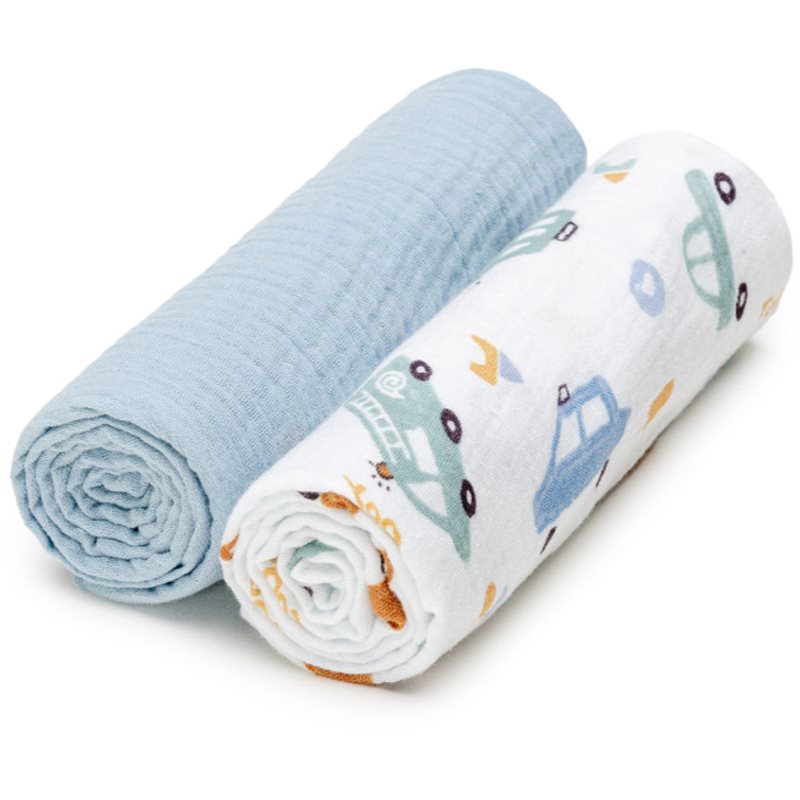 T-TOMI BIO Muslin Diapers scutece textile Traffic 65x65 cm 2 buc