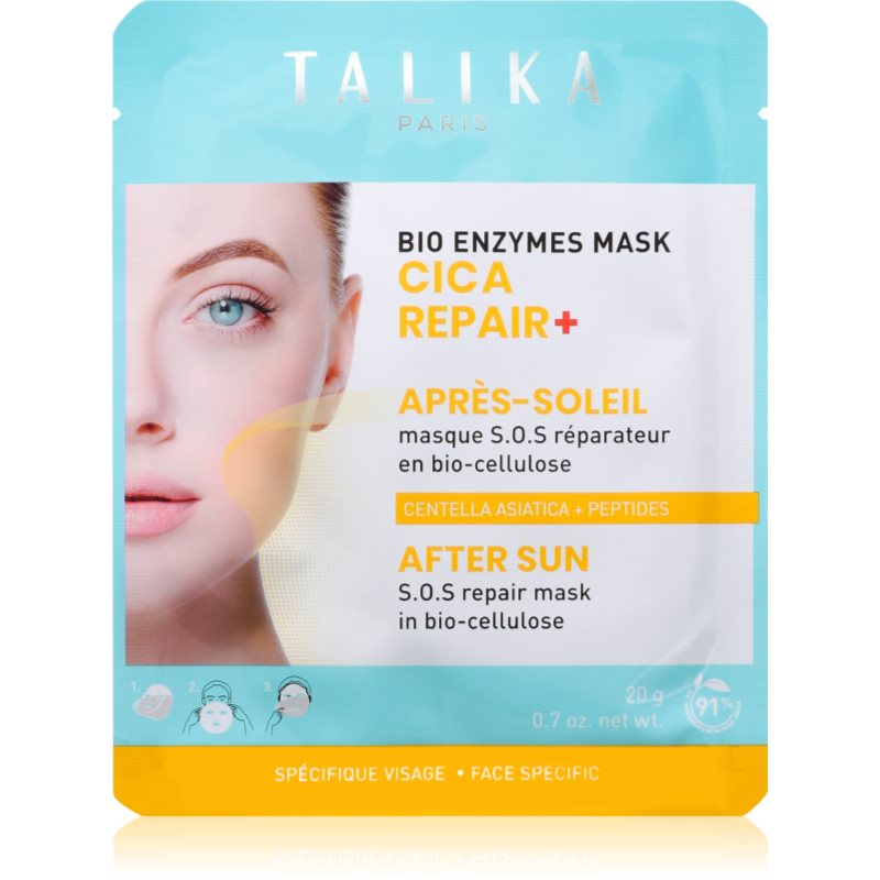 Talika Bio Enzymes Cica Repair After Sun mască textilă calmantă dupa expunerea la soare 20 g