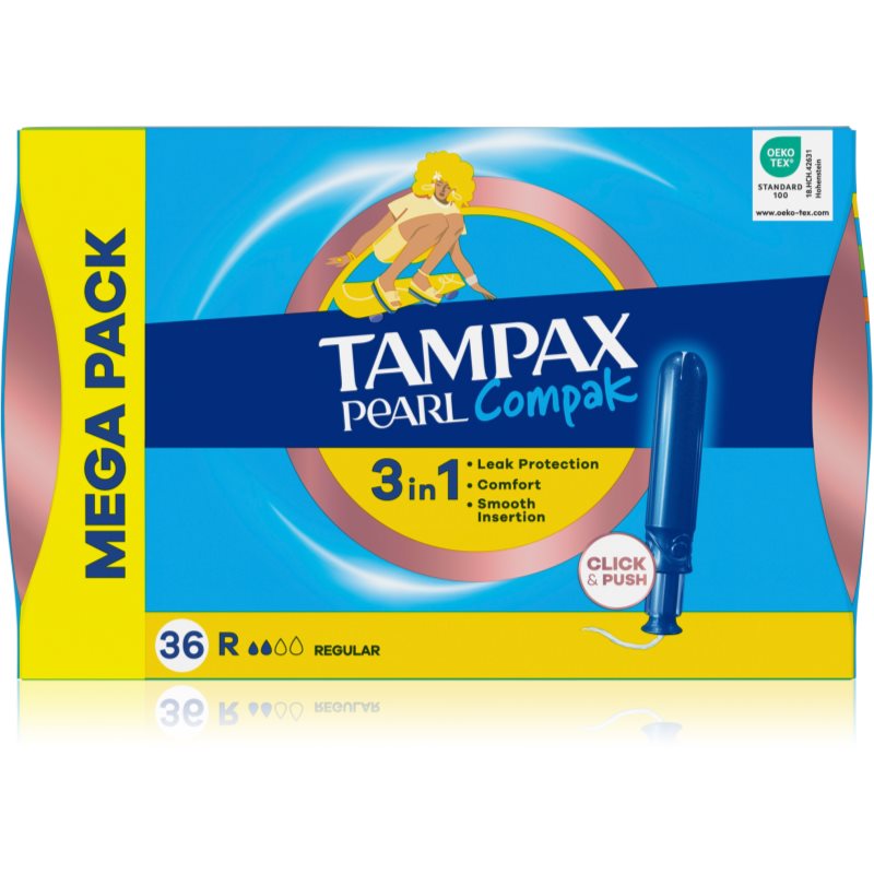 Tampax Pearl Compak Regular tampoane cu aplicator 36 buc