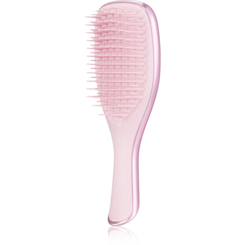 Tangle Teezer Detangler Mini Chrome Satin Pink pieptene pentru păr drept și ondulat pachet mini 1 buc