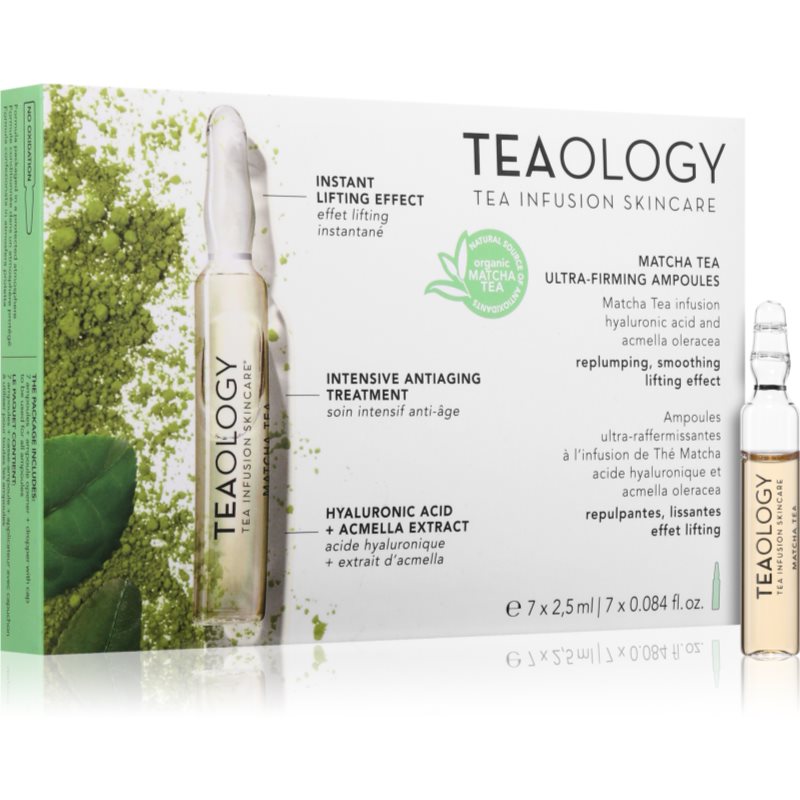 Teaology Anti-Age Matcha Tea Ultra-Firming Ampoules fiolă pentru hidratare si fermitate 7x2,5 ml