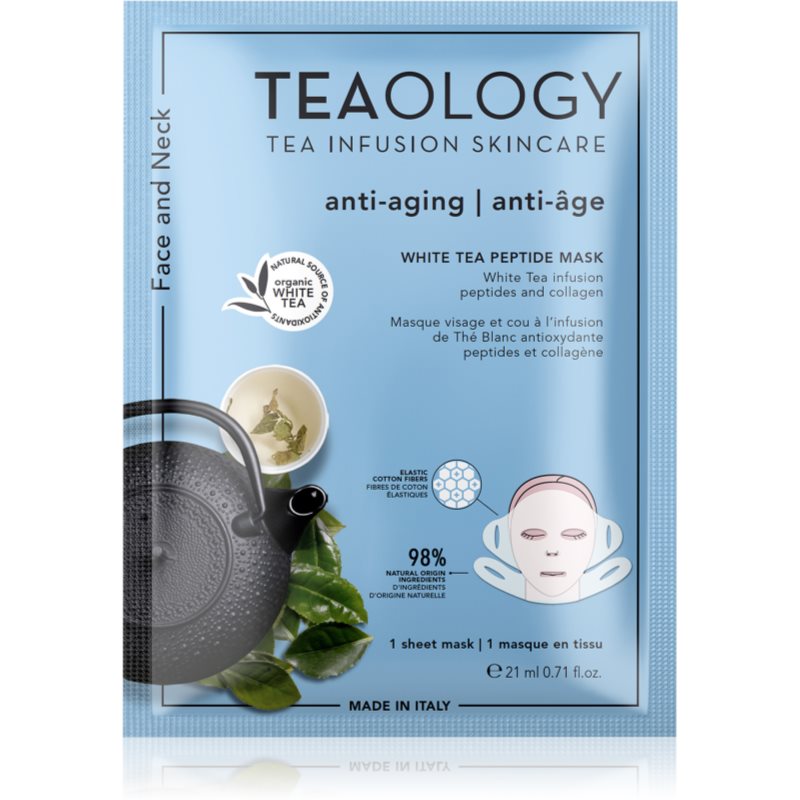 Teaology White Tea Peptide Mask Masca facelift intens și de strălucire 21 ml