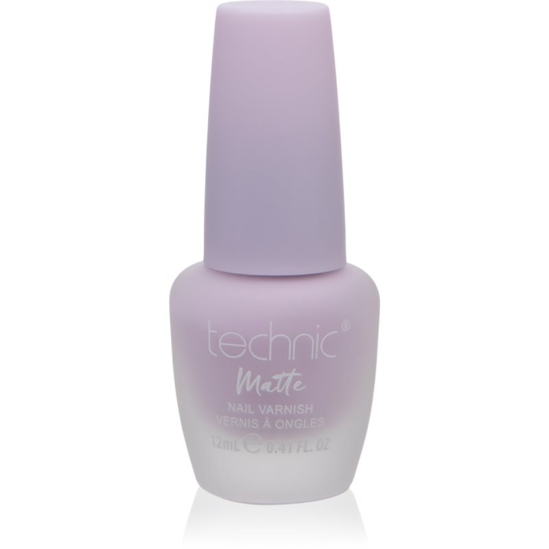 Technic Cosmetics Matte Nail Varnish lac de unghii cu rezistenta indelungata cu efect matifiant culoare Lavender 12 ml