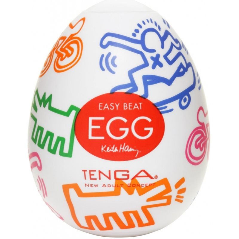 Tenga Keith Haring Egg Street masturbator de unică folosință 7 cm