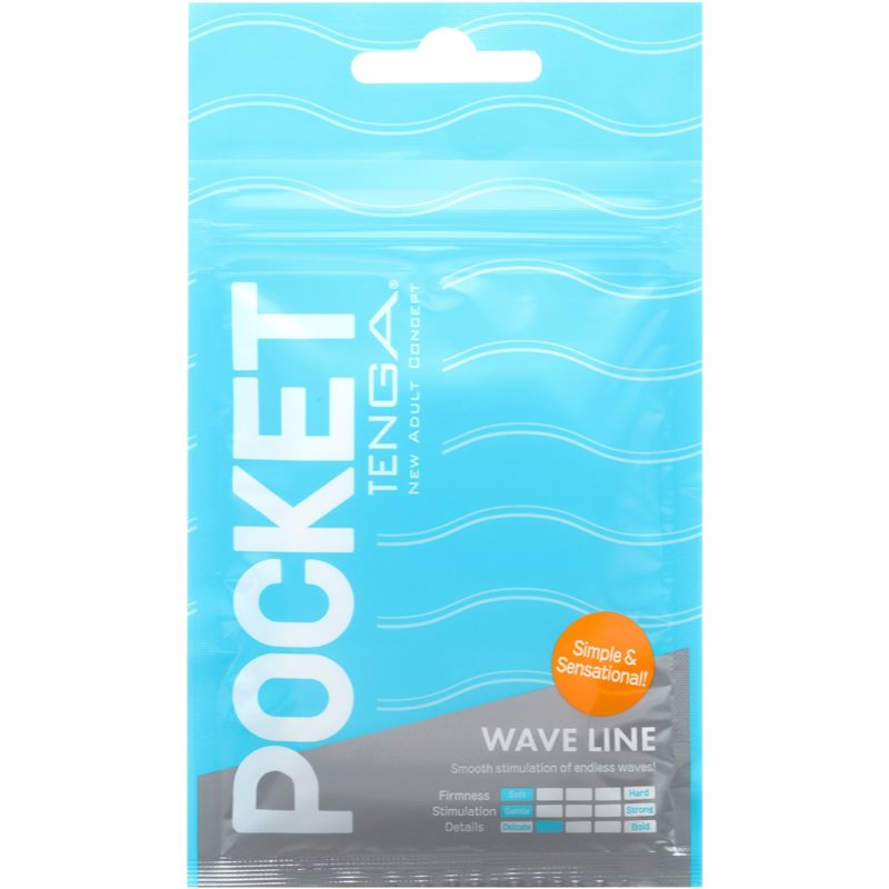 Tenga Pocket Wave Line masturbator de unică folosință 8 cm