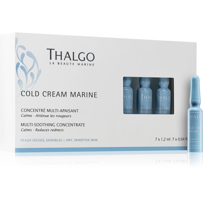 Thalgo Cold Cream Marine Multi-Sooting Concentrate concentrat de regenerare pentru piele sensibila si iritabila 7x1.2 ml