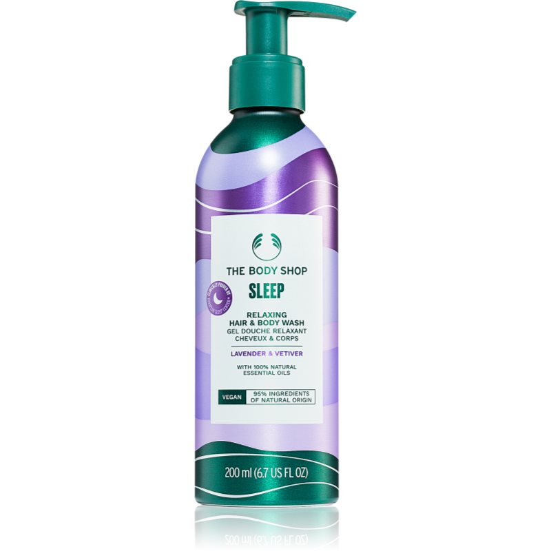 The Body Shop Bath and Body Hair & Body Wash șampon de par si de corp Lavender & Vetiver 200 ml