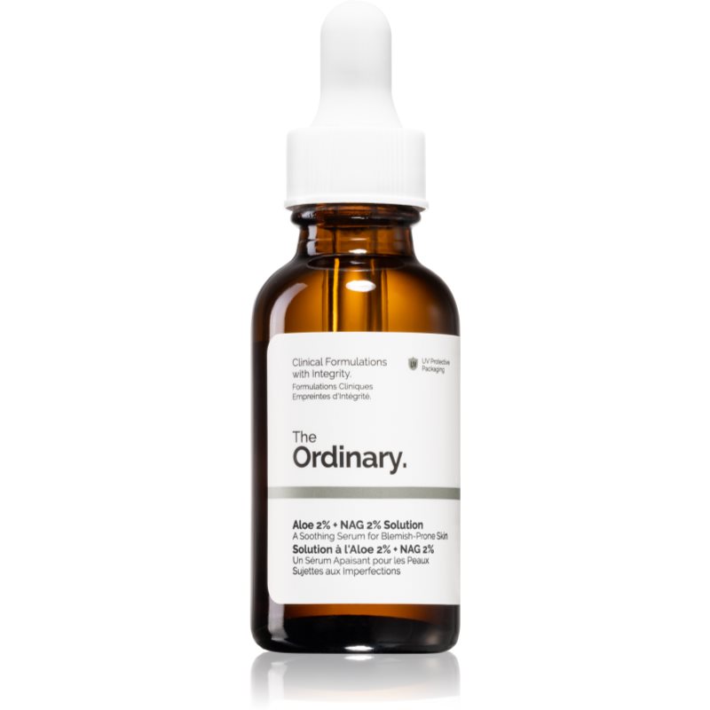 The Ordinary Aloe 2% + NAG 2% Solution beruhigendes Serum gegen Akne 30 ml