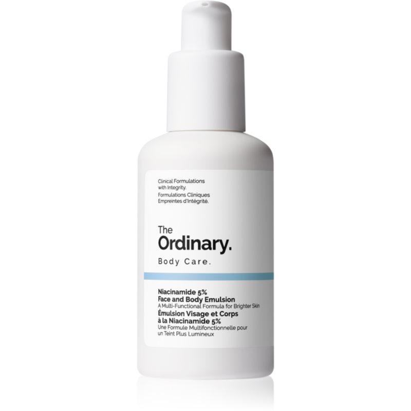 The Ordinary Niacinamide 5% Face & Body Emulsion emulsie hidratantă lejeră impotriva petelor intunecate pentru față și corp 100 ml