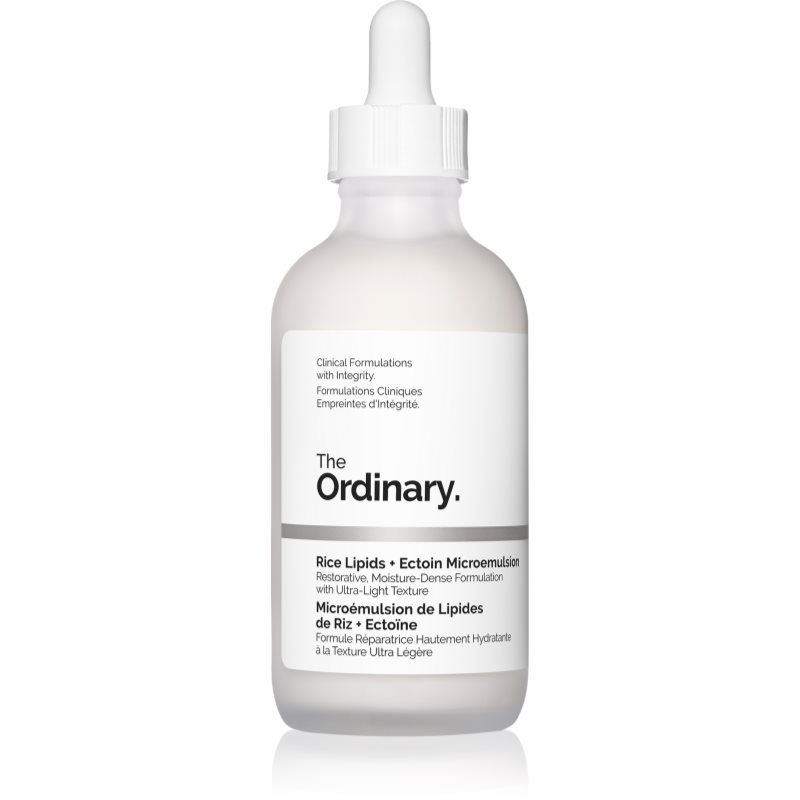 The Ordinary Rice Lipids + Ectoin Microemulsion emulsie hidratantă lejeră pentru netezirea pielii 120 ml