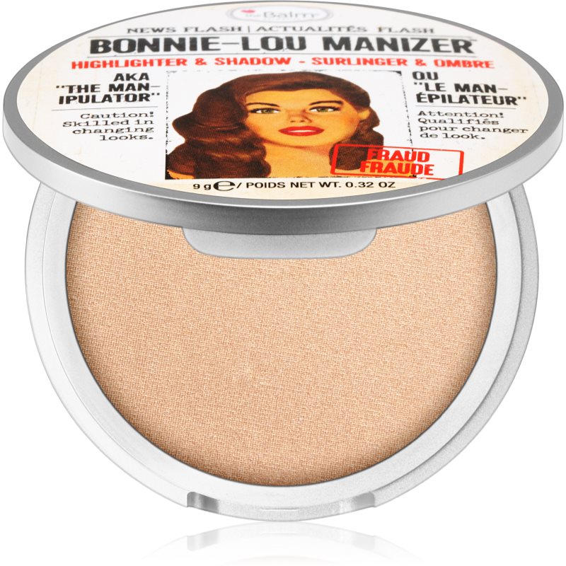 theBalm Lou Manizer corector iluminator, pudra cu efect de stralucire si fard de ochi intr-unul singur culoare Bonnie 9 g